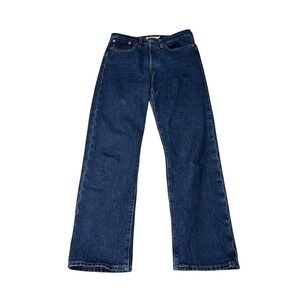 Levis Premium Big E Wedgie Straight Jeans Dark Wash Indigo W27 L28 Womens